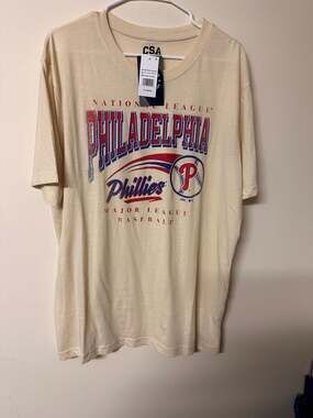 CSA Philadelphia Phillies Retro Flavor Tee Size X-Large Cream